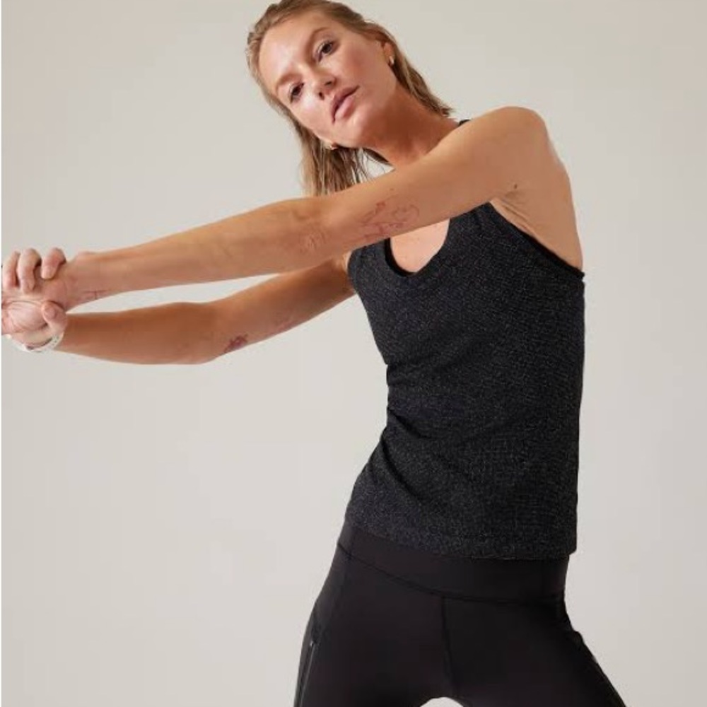 Athleta Lace Floral Racer Back Top